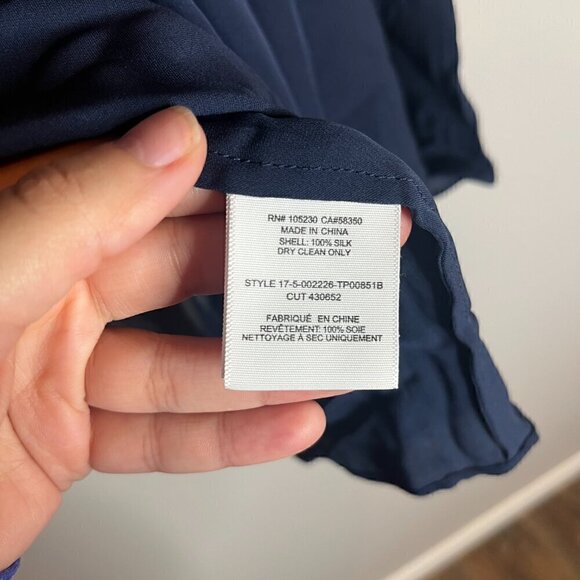 Joie Awilda B Babydoll Blouse in Navy Blue - Picture 5 of 6